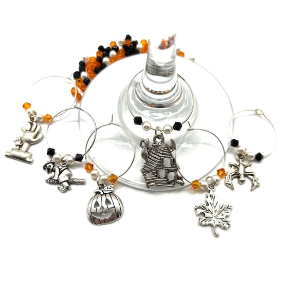 Wine Charms - "Halloween XI" - Wine Charm Set of 6