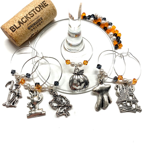 Wine Charms - "Halloween IV" - Wine Charm Set of 6