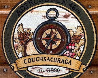 Adirondack 46er geschilderde Ranger-badges, diameter 3,5 inch (afgedrukt)