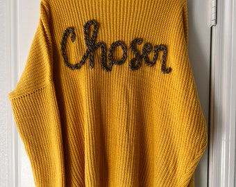 Embroidered Name Sweater Custom Adult