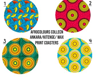 Ankara Kitenge vaxtryck underlägg, afrikanskt tyg, färgglad dryck
