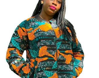 Bomber jacket, Ankara bomber jacket, handmade bomber jacket, jacket