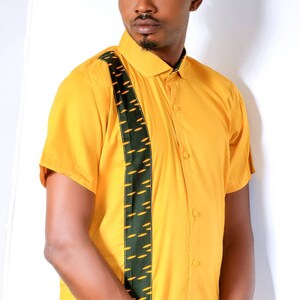 Herrenhemd, afrikanisches Stoffhemd, afrikanisches Hemd für Männer, afrikanisches Wachsmannhemd, Ankara-Herrenhemd, Ankara-Hemd, Kurzarmhemd
