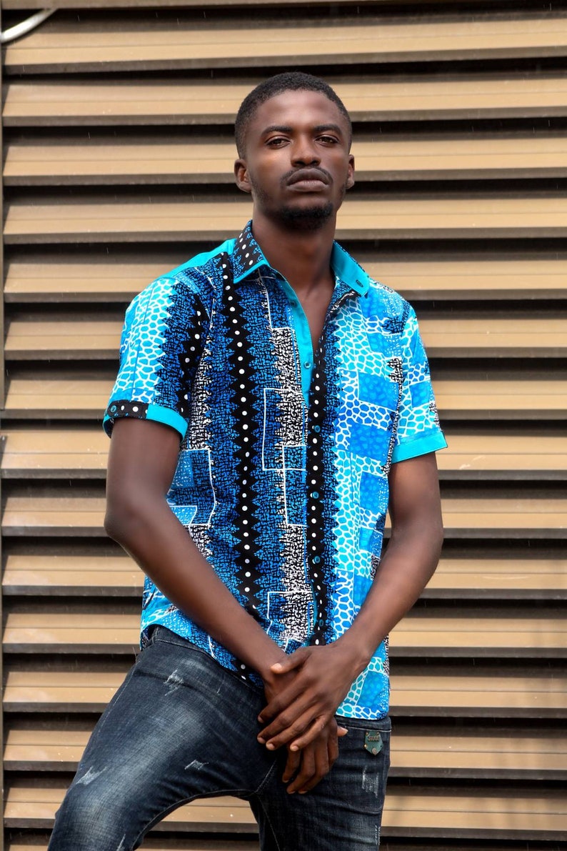 Men shirt African fabric shirt African shirt for men Etsy Checklist free printable dmc color chart