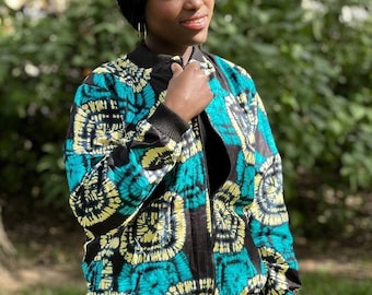 Bomber jacket, Ankara bomber jacket, handmade bomber jacket, jacket