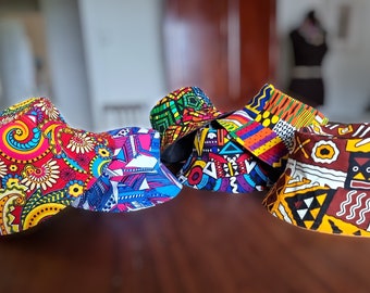 Vändbar Ankara Bucket Hat, afrikanskt tryckt bomull, handgjord hatt för vuxna och barn