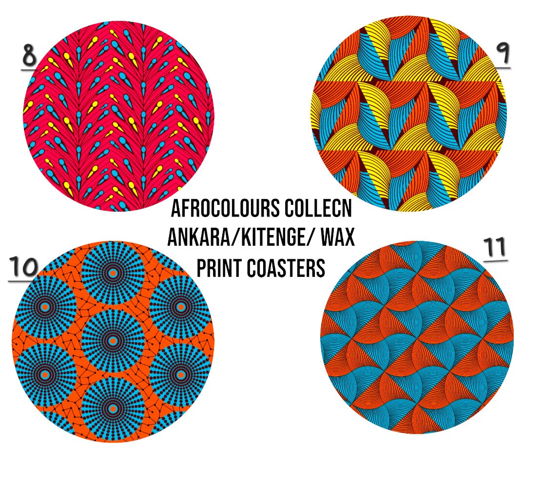 African Inspired Coasters Cork Back Coasters Gift Coasters Etsy UK