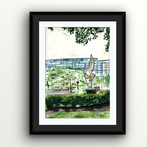 Northeastern University: Boston Watercolor Print