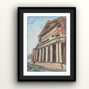 Symphony Hall: Boston Watercolor Print image 1