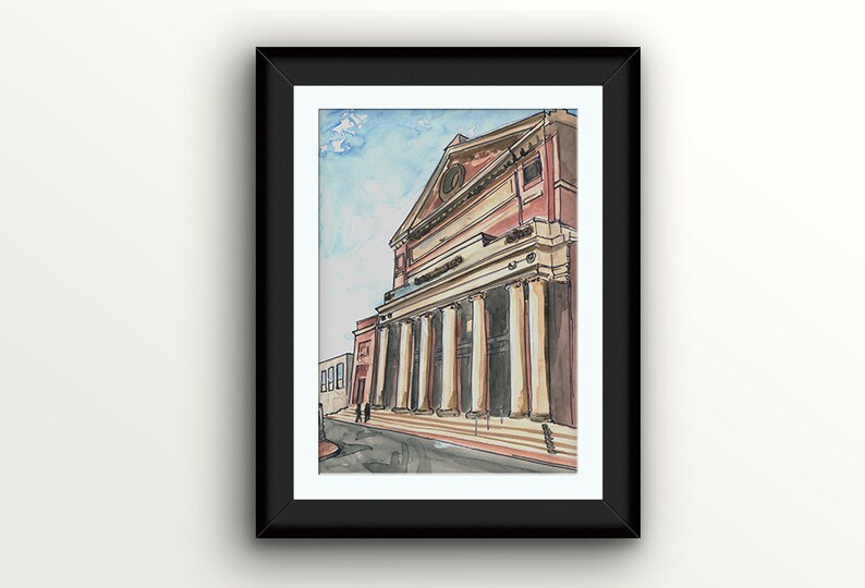 Symphony Hall: Boston Watercolor Print image 1