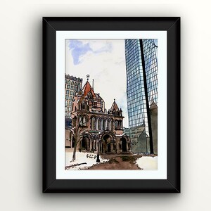 Copley: Boston Watercolor Print