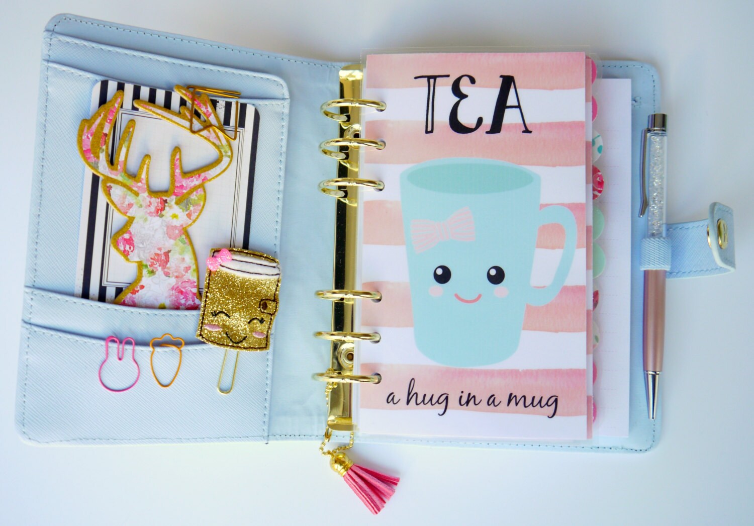 Tea Lover Personal, A5, A6, B6 & Pocket Size Planner Dashboards