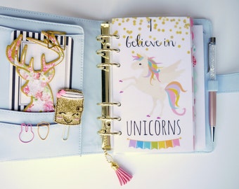 I Believe In Unicorns Personal, A5, A6, B6 and Pocket Size Planner Dashboards