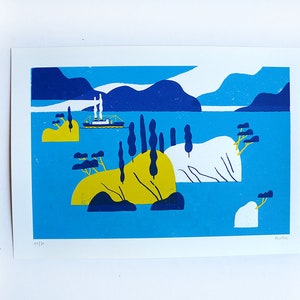 Poster ISLANDS | Print / Art Print / Wall Art / Silkscreen Print / A4 size | MERMADE