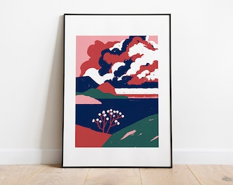Cartel de tormenta #2 | Póster / Impresión / Impresión artística / Serigrafía / 30 x40 | MERMADE