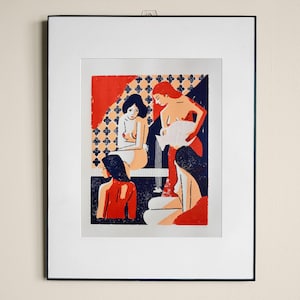 Poster THE BATH | Print / Art Print / Wall Art / Silkscreen Print / 40x50cm