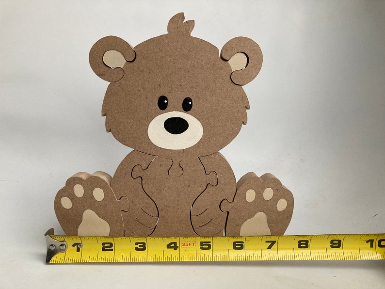 Children's Wilderness Baby Bear 8 pc. Chunky Animal Puzzle Kid's Free-standing puzzle Baby Woodland's Nursery Decor Made in the U.S.A image 3
