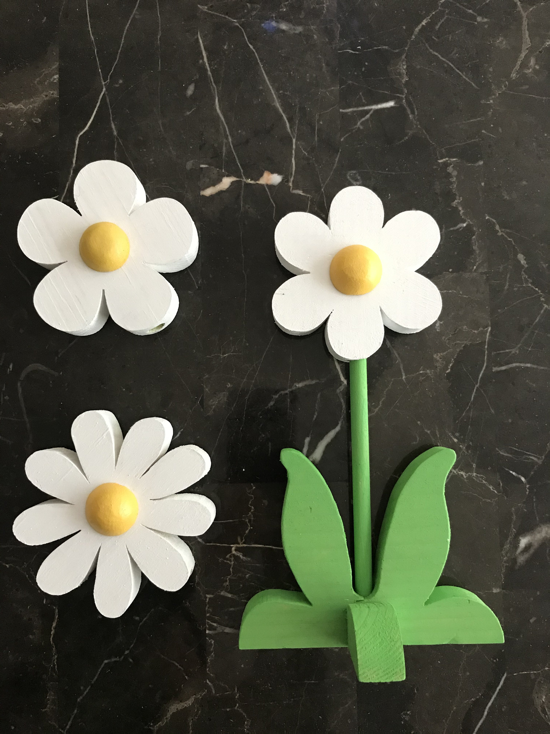 Handmade Wooden Daisy Flower Choose 5 6 or 9 Petals Etsy