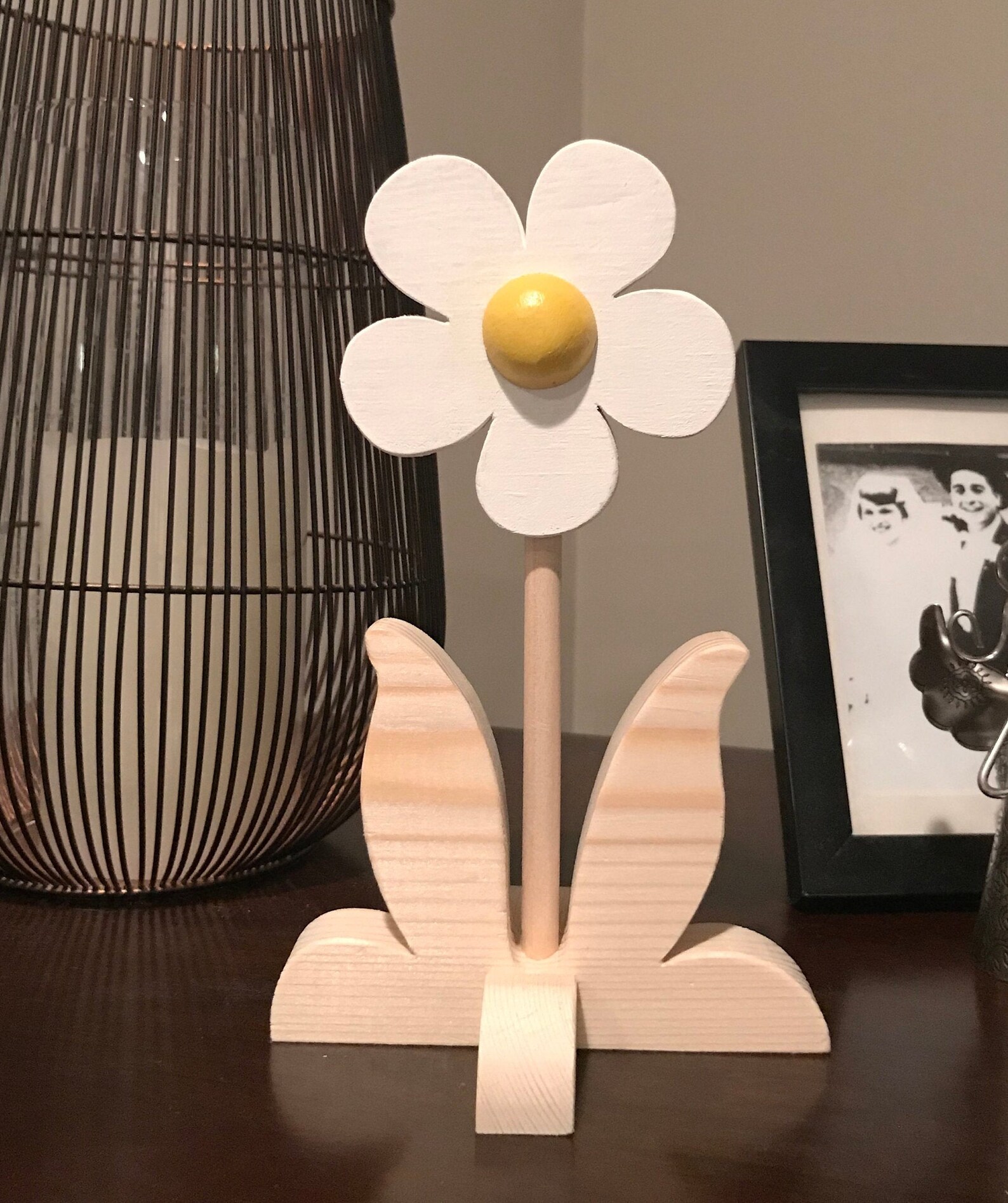 Handmade Wooden Daisy Flower Choose 5 6 or 9 Petals Etsy