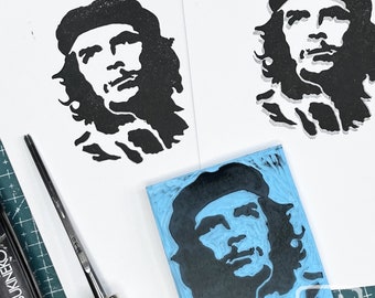 Che Guevara Stempel handgeschnitzt