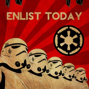 Star Wars Galactic Empire Propaganda Enlistment Poster Aged and Damaged 11x17 PDF