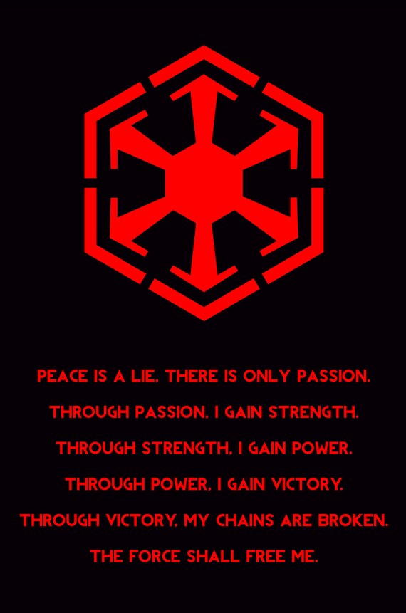 Star Wars the Old Republic Sith Code 11x17 PDF Etsy