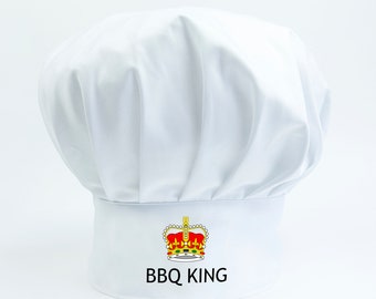 Cookify BBQ KING Chef Hat French Style - Men Women Children Kids Baking Fun Novelty Gift