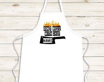 T-shirt Homme Gildan "Don't Mess With The Chef" - Crâne Cuisinier - Coton Préshrunk