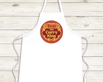 Cookify Personalised Curry King Chef Cooking Apron - Fun Novelty Gift idea for Fathers Day