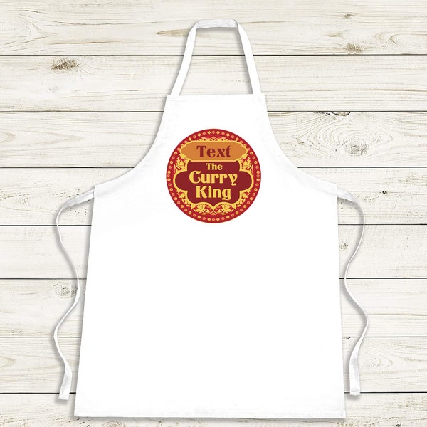 Cookify Personalised Curry King Chef Cooking Apron - Fun Novelty Gift idea for Fathers Day