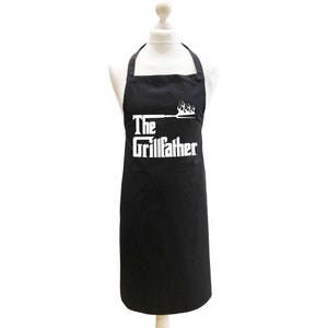 The Grill father Black Apron.