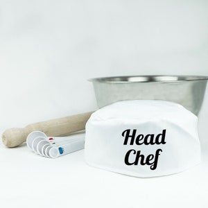 Cookify Head Chef Gorro estilo francés - Hombres Mujeres Niños Niños Hornear Diversión Regalo novedoso