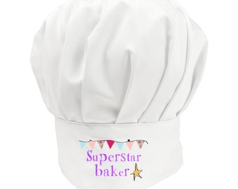 Cookify Superstar Baker French Style Chef Cooking Hat - Men Women Children Kids Baking Fun Novelty Gift