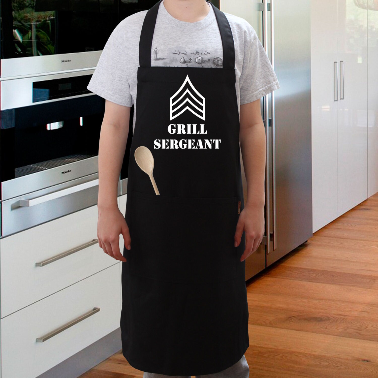 Grill Sergeant BBQ Apron Black Cooking Apron Novelty Apron Etsy