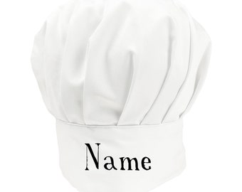 Toque de chef cuisinier personnalisée TOUT TEXTE - Homme Femme Enfant Enfants Cadeau fantaisie amusant pour cuisiner