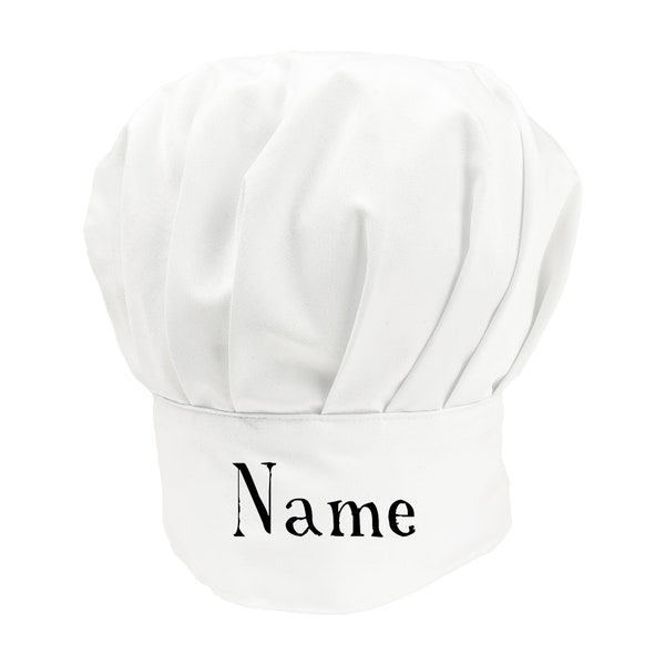 Toque de chef cuisinier personnalisée TOUT TEXTE - Homme Femme Enfant Enfants Cadeau fantaisie amusant pour cuisiner