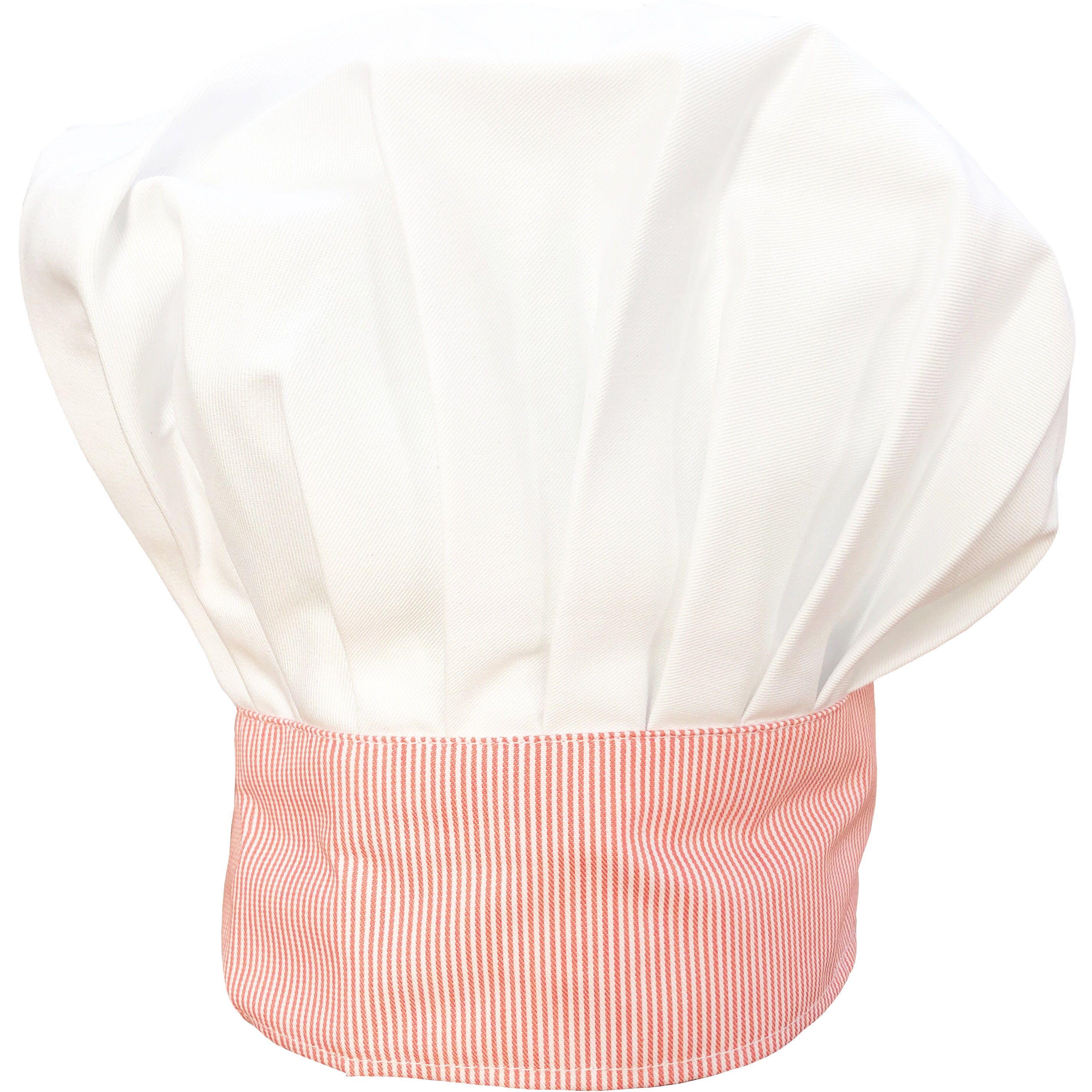 Tangerine Striped French Style Chef Hat 