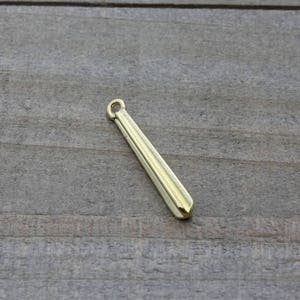 1 PIECE Long Drop Gold Plated Pendant, Drop pendant, gold plated drop pendant 30mm B0085804