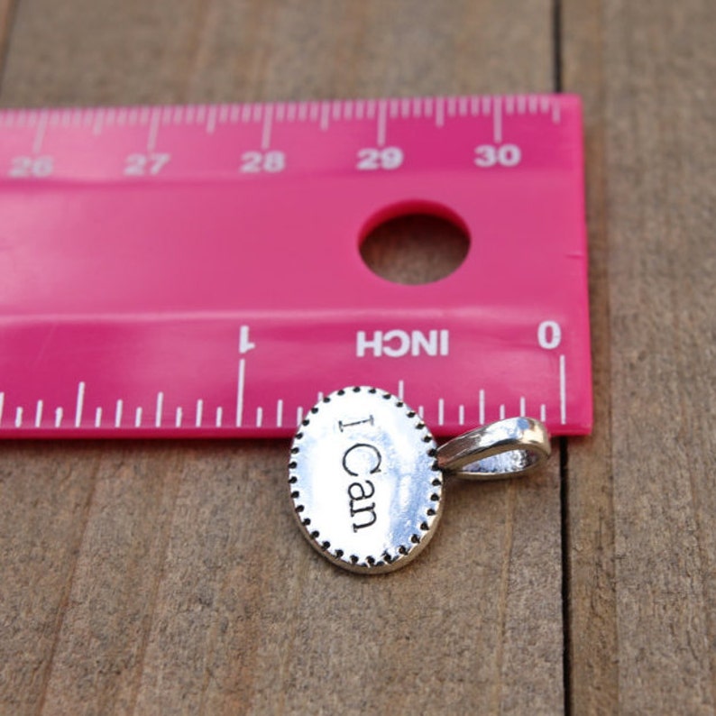 I can pendant motivation pendant motivation charm I Can carved oval pendant I can charm B42170 1 PIECE I Can Oval Pendant