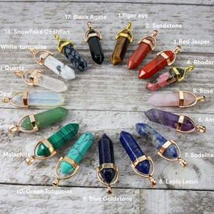 etsy gemstone necklace