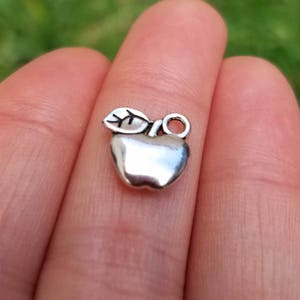 BULK 100 PIECES Teacher Apple Charm, Silver Tone Apple Charm, Teacher Charm, Apple Charm, Teacher&#39;s Day Charm B08706