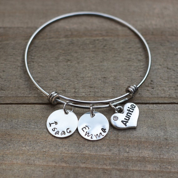 Silvertone Green Ribbon Aunt You Are Loved Circle Bracelet 8