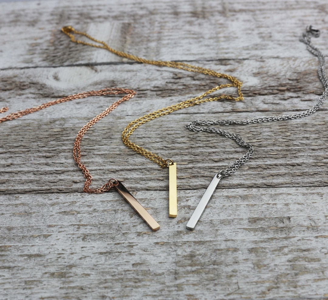 Stainless Steel Bar Necklace Blanks Bar Necklace Supplies Etsy