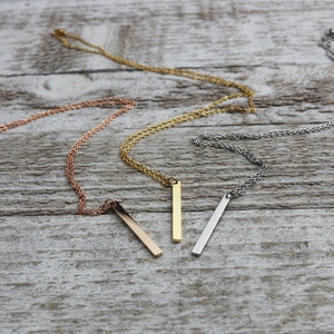 Stainless steel bar necklace blanks, bar necklace supplies, stainless steel chain, stainless steel bar pendant, necklace supplies G42530