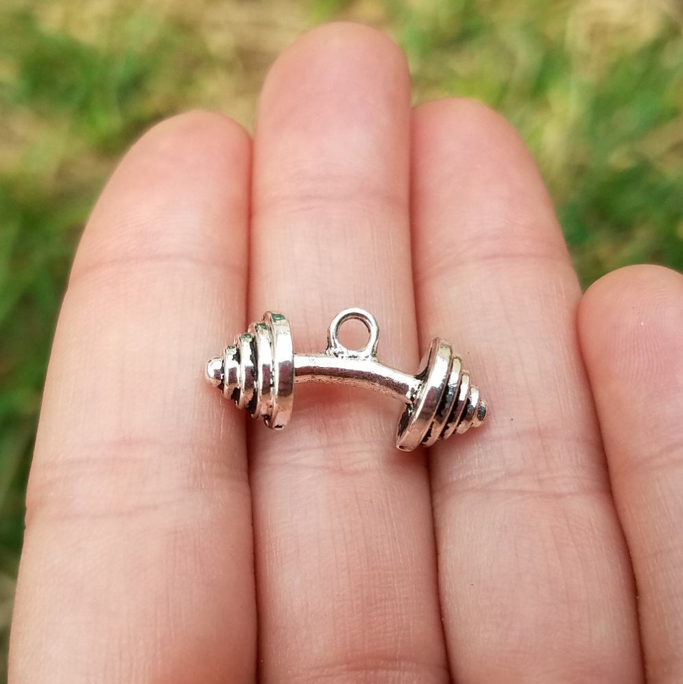 5 pieces Barbell Charm Dumbell Charm Powerlifting Charm