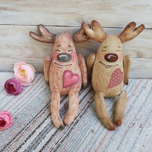 Handmade Decorative Stuffed Toys - Deer Penelope & Ethan - Nursery Room Décor - Soft Toy