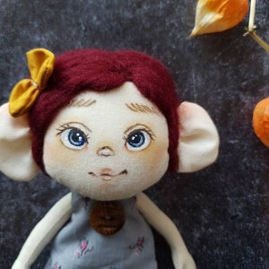 Mouse Rag doll, Rustic doll, Gift doll tiny doll, fabric art doll, decorative doll