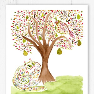 Cartoline di Natale personalizzate - Pernice in un albero di pere - Biglietto per amante dei gatti - Singolo o set