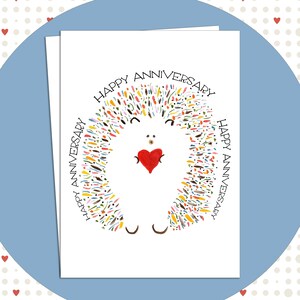 Leopold Anniversary Card - Dolce riccio con cuore - Può essere personalizzato - Arte originale