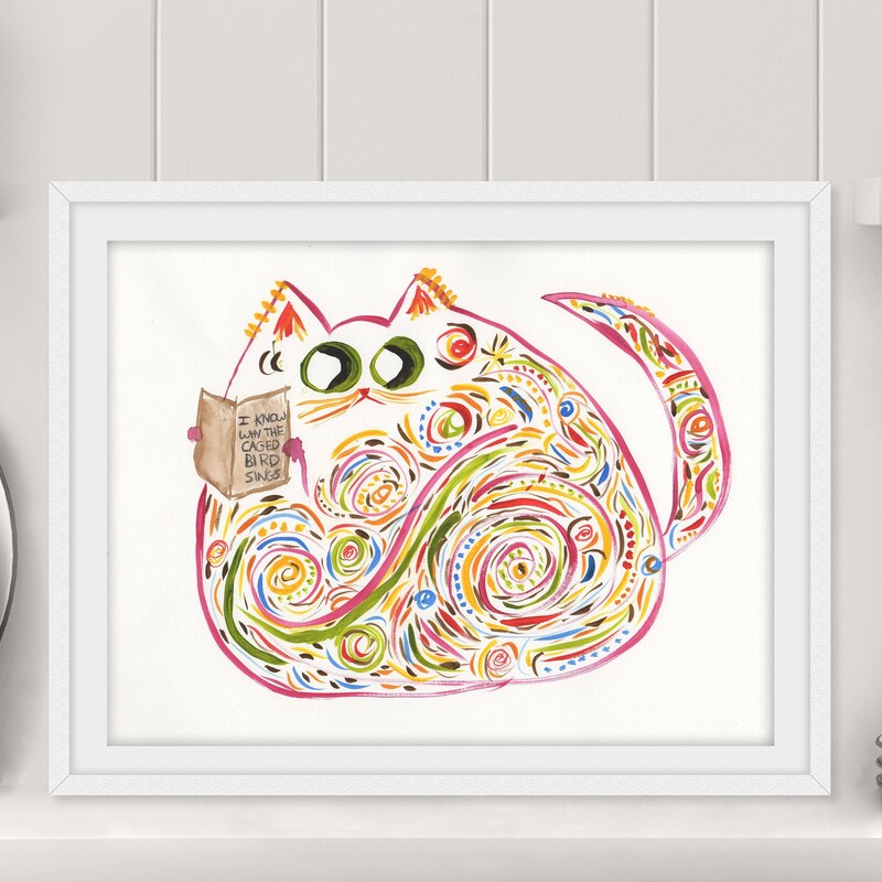 Watercolor Cats Book Etsy